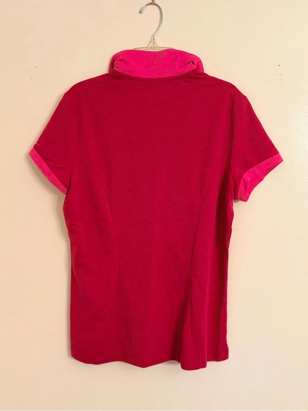 Nike Golf Tour Performance Polo Shirt Hot Pink Dri-Fit Short Sleeve - Women L